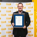Jon-Jon Smit, Director of Sales and Marketing, receiving the PMR africa awards for CIB