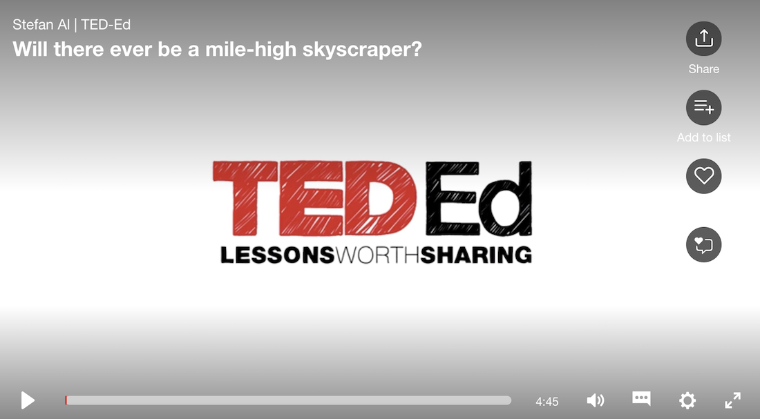 TED Talk #115: Will there ever be a mile-high skyscraper?
