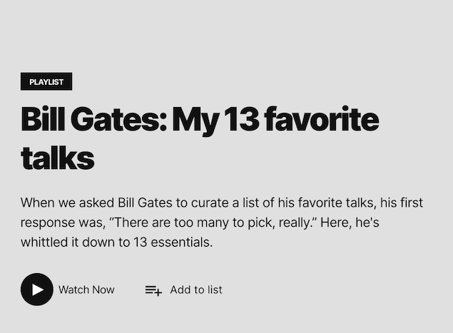 Bill Gates ted talks