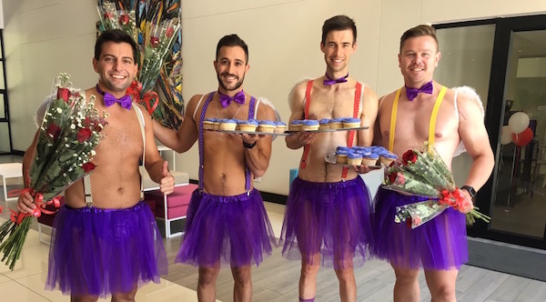 Purple, speedos, Valentines Day and the company we keep